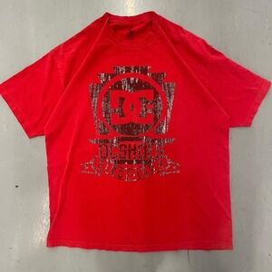 DC shoes red skater tee